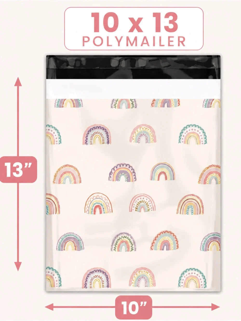 25 Rainbow Boho Polymailers 10x13 | Boho Shipping Bags | Boutique Packaging 🌈